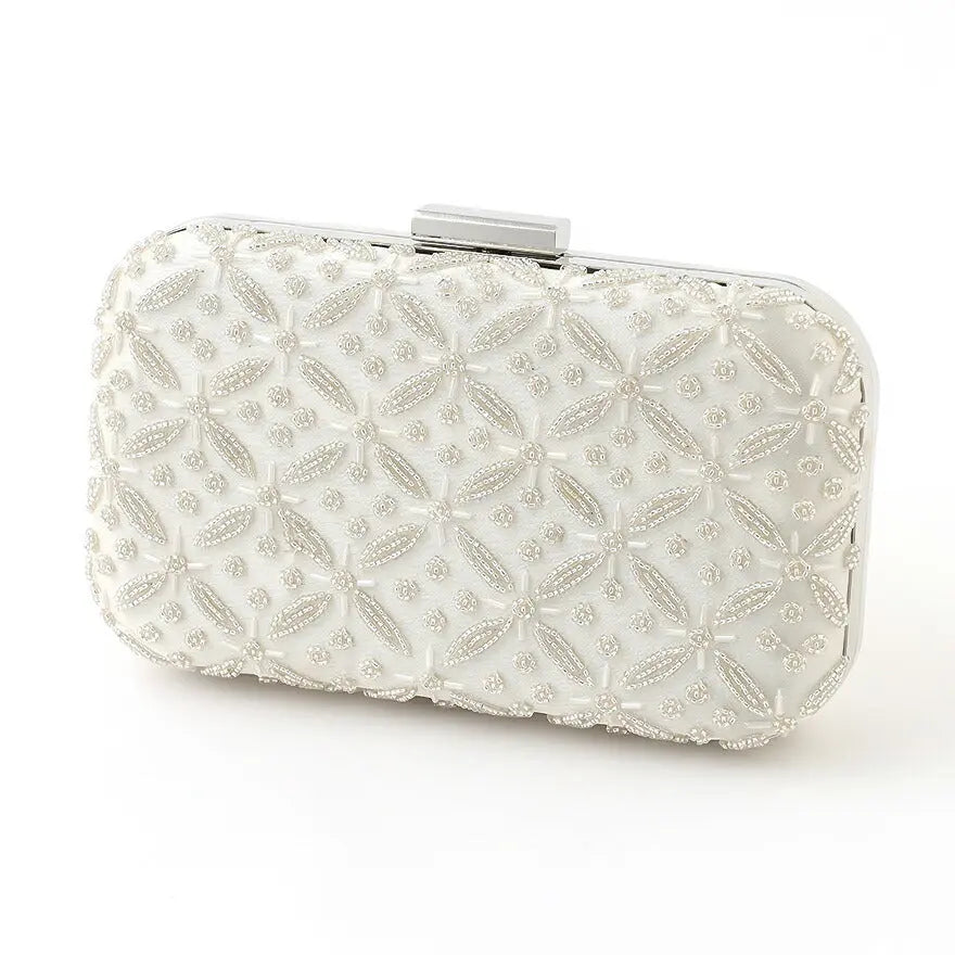 パーティーバッグ結婚式バッグレディース秋冬ビーズ刺しゅう/フェイクパール/ビーズ/スパンコール/コンパクト/2WAY小さめ