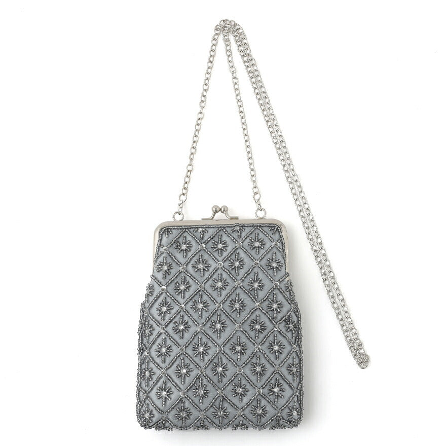 パーティーバッグ結婚式バッグレディース秋冬ビーズ刺しゅう/フェイクパール/ビーズ/スパンコール/コンパクト/2WAY小さめ