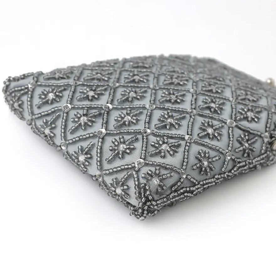 パーティーバッグ結婚式バッグレディース秋冬ビーズ刺しゅう/フェイクパール/ビーズ/スパンコール/コンパクト/2WAY小さめ