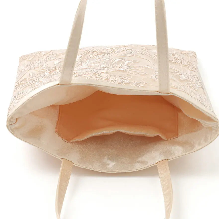 サブバッグレディース春夏刺繍レースA4トート結婚式お呼ばれフォーマルパーティマグネット式シンプルブランド人気