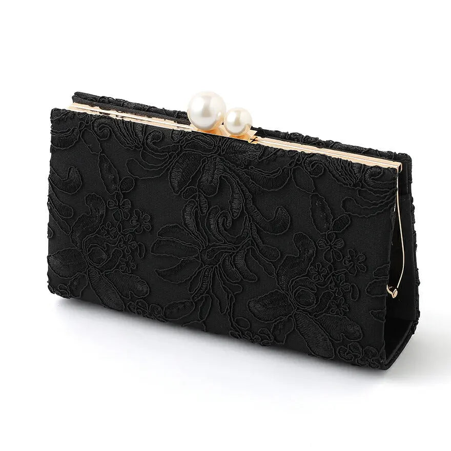 パーティーバッグ結婚式バッグレディース秋冬ビーズ刺しゅう/フェイクパール/ビーズ/スパンコール/コンパクト/2WAY小さめ