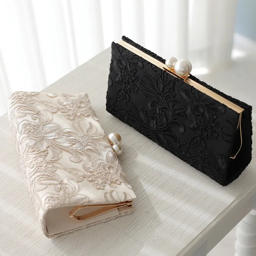 パーティーバッグ結婚式バッグレディース秋冬ビーズ刺しゅう/フェイクパール/ビーズ/スパンコール/コンパクト/2WAY小さめ