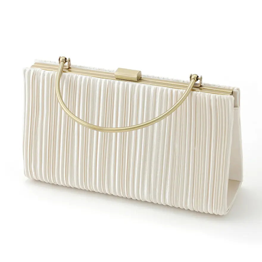 メタルハンドルプリーツパーティーバッグ 結婚式 バッグ パーティーバッグ レディース 春夏 お呼ばれ/パーティ/サテン/プリーツ/ショルダー/2WAY パーティードレス通販TwinkleGIrls