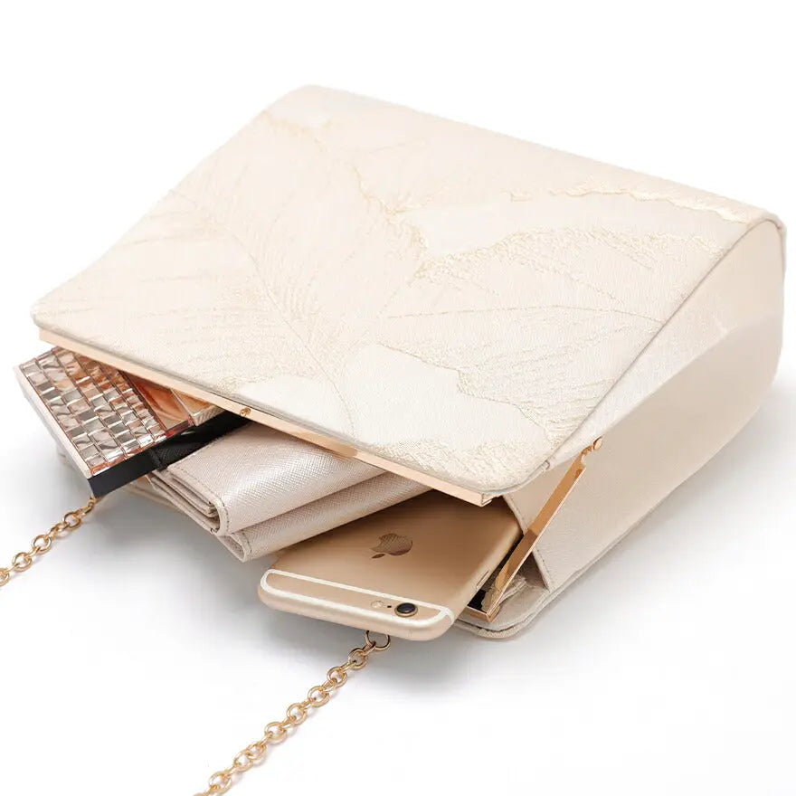 パーティーバッグ結婚式バッグレディース秋冬ビーズ刺しゅう/フェイクパール/ビーズ/スパンコール/コンパクト/2WAY小さめ