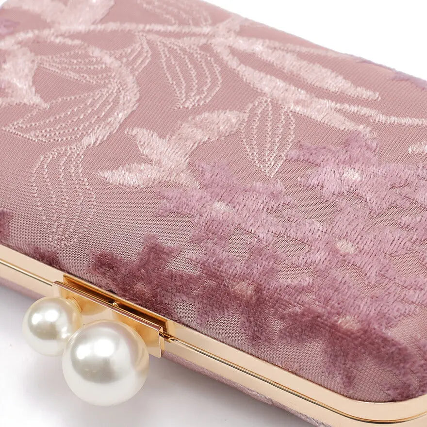 パーティーバッグ結婚式バッグレディース秋冬ビーズ刺しゅう/フェイクパール/ビーズ/スパンコール/コンパクト/2WAY小さめ