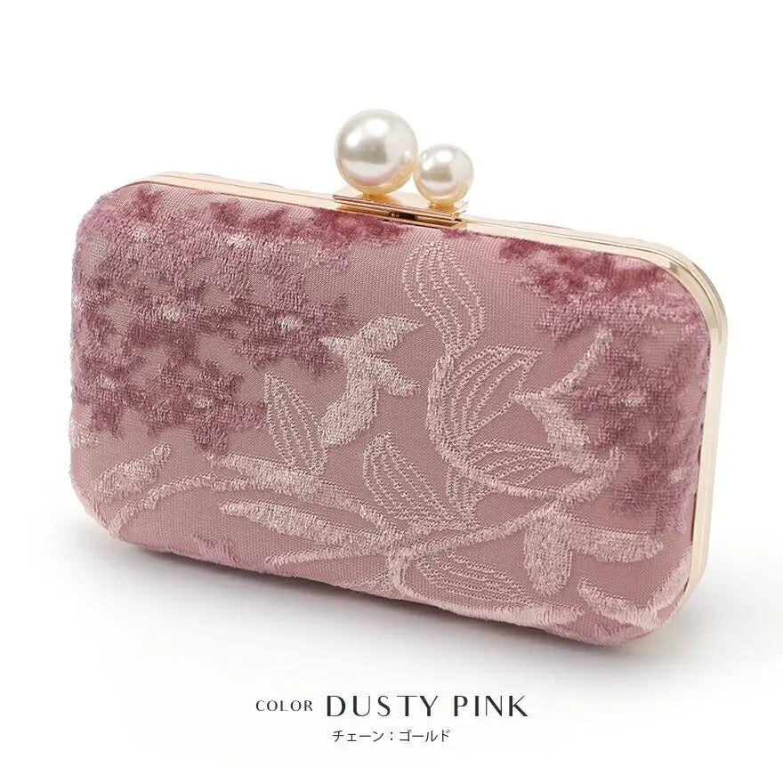 ベロアパールハードバッグ パーティーバッグ 結婚式 バッグ パーティーバッグ レディース 春夏 お呼ばれ/パーティ/サテン/プリーツ/ショルダー/2WAY パーティードレス通販TwinkleGIrls