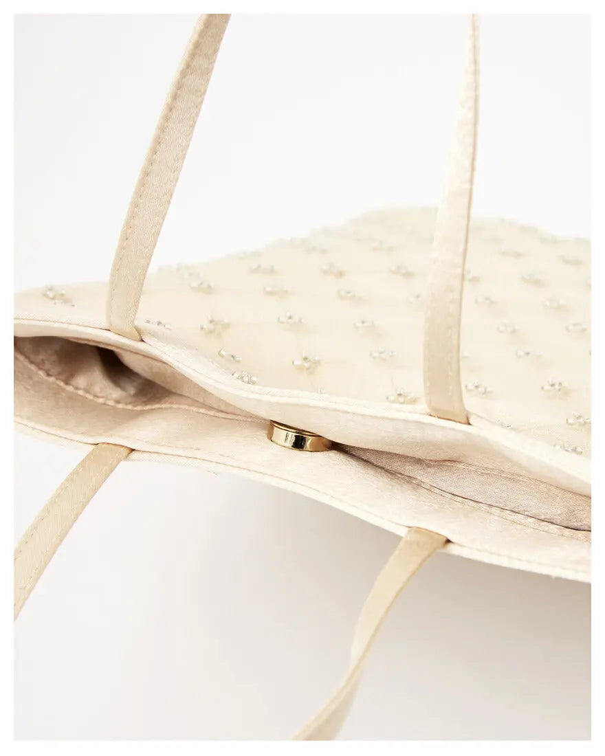 サブバッグレディース春夏刺繍レースA4トート結婚式お呼ばれフォーマルパーティマグネット式シンプルブランド人気