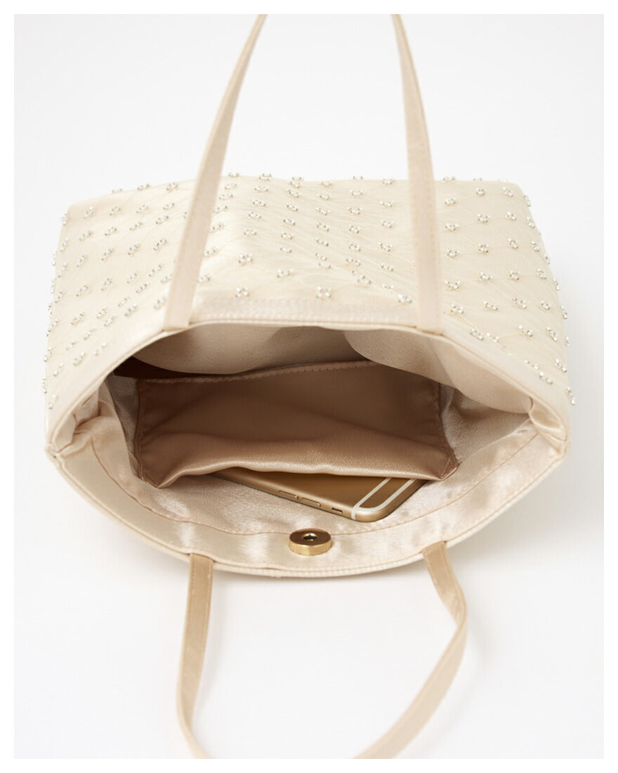 サブバッグレディース春夏刺繍レースA4トート結婚式お呼ばれフォーマルパーティマグネット式シンプルブランド人気