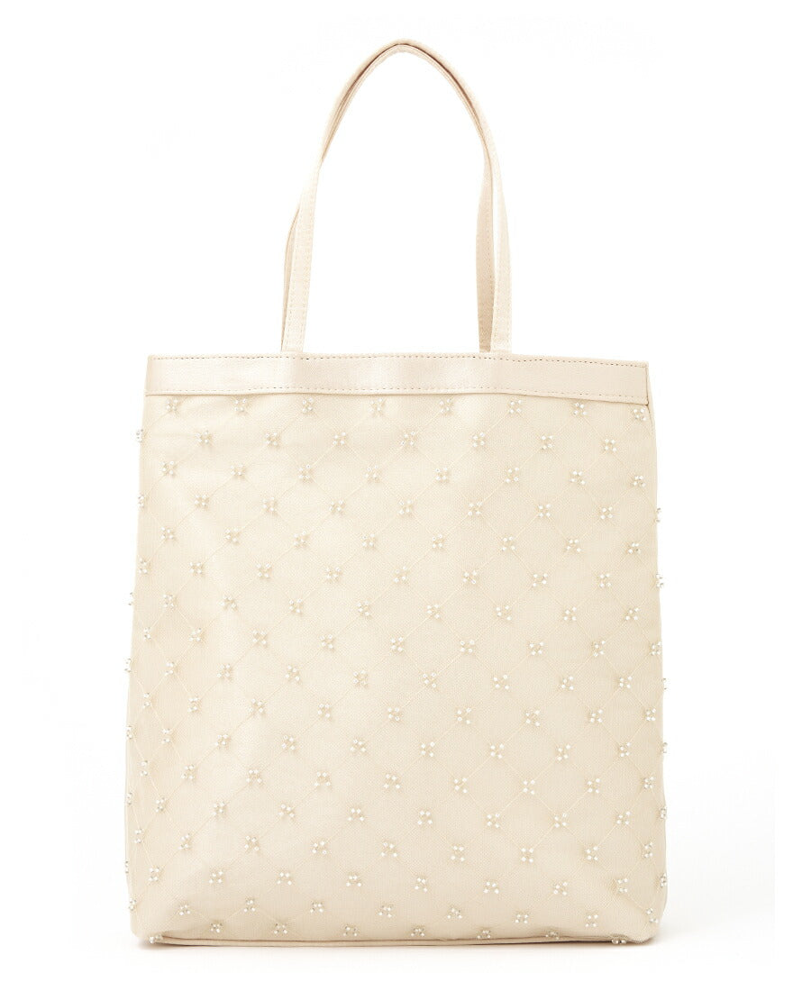 サブバッグレディース春夏小粒ビーズチュール刺繍サテンA4トート結婚式お呼ばれハレの日フォーマルパーティマグネット式シンプルブランド人気