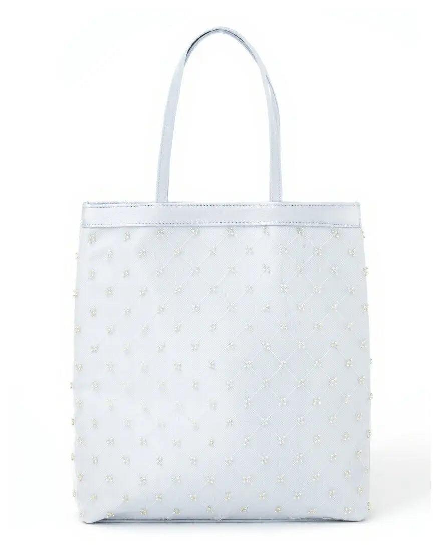 サブバッグレディース春夏小粒ビーズチュール刺繍サテンA4トート結婚式お呼ばれハレの日フォーマルパーティマグネット式シンプルブランド人気