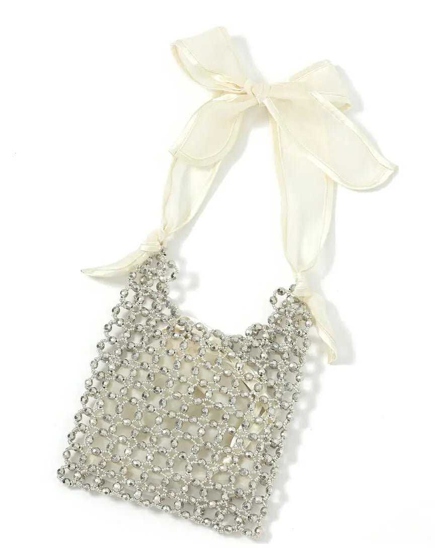 パーティーバッグ結婚式バッグレディース秋冬ビーズ刺しゅう/フェイクパール/ビーズ/スパンコール/コンパクト/2WAY小さめ