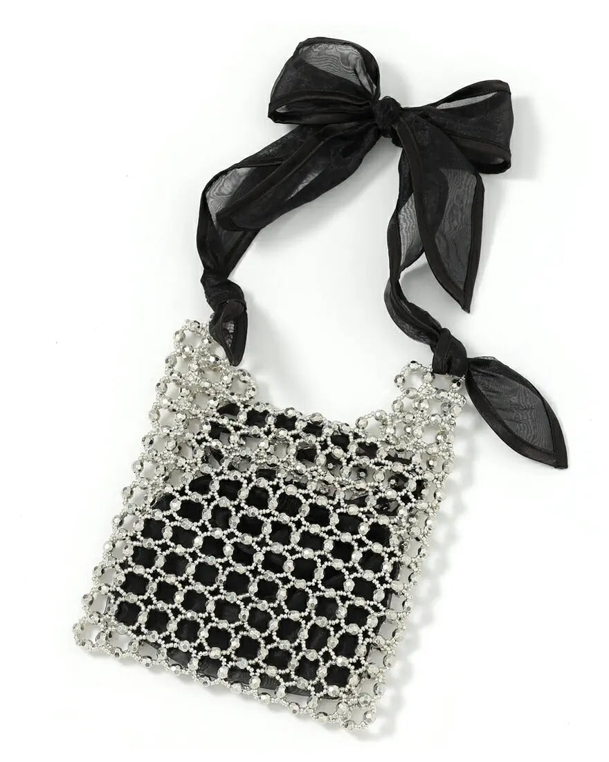 パーティーバッグ結婚式バッグレディース秋冬ビーズ刺しゅう/フェイクパール/ビーズ/スパンコール/コンパクト/2WAY小さめ