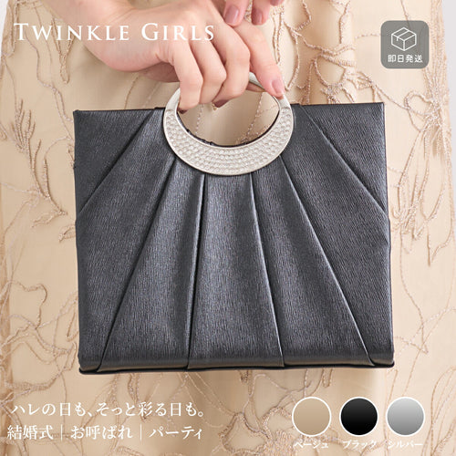 パーティーバッグ 結婚式 バッグ お呼ばれ 二次会 小さめ ハンドバッグ 3WAY ベージュ ブラック シルバー シンプル サテン レディース