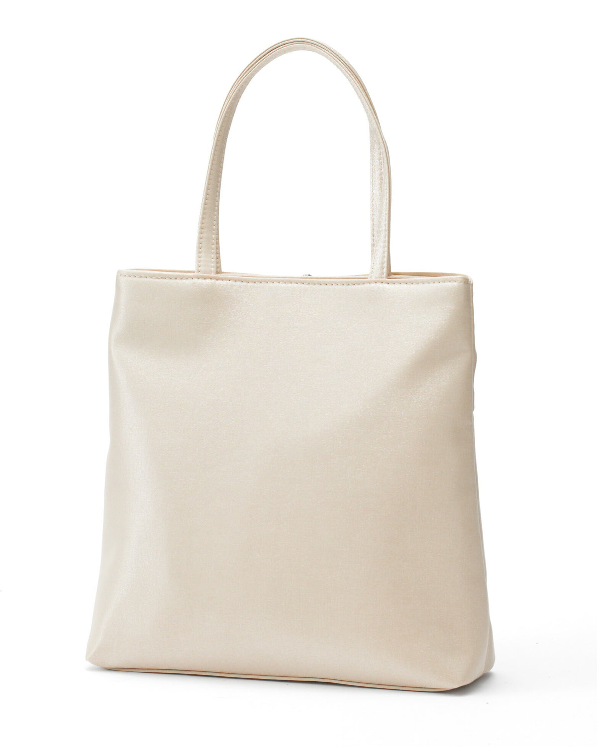 TwinkleGirls結婚式サブバッグトートレディースオールシーズンサテンリボンパールマグネット開閉内ポケット大容量ベージュ/シルバー/ブラック