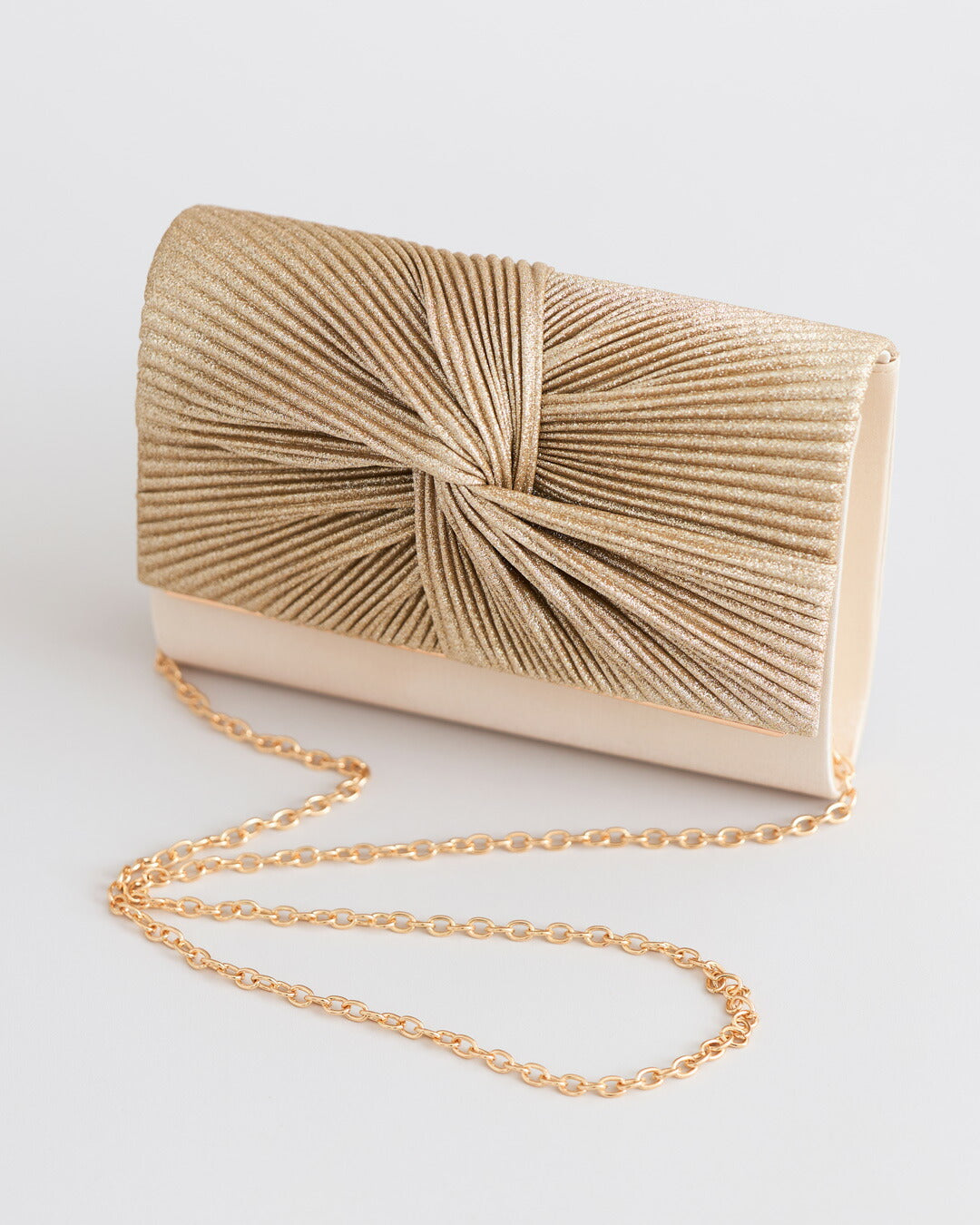 結婚式 パーティーバッグ 2WAY クラッチ ショルダー ラメ プリーツ