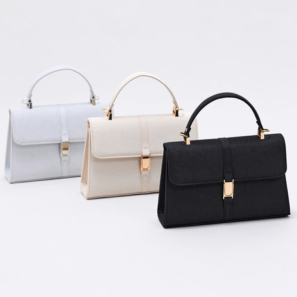 ワンハンドル ベルトデザイン パーティーバッグ - 袱紗が入る 2WAY フォーマルハンドバッグ