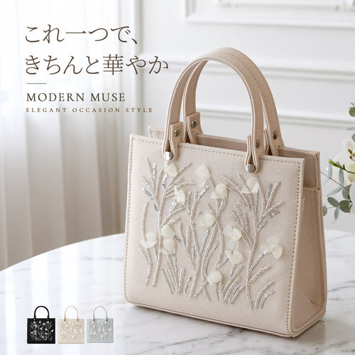 パーティーバッグ 結婚式 バッグ オケージョンバッグ 2way ショルダーバッグ ミニバッグ ハンドバッグ チュール 花 スパンコール ビーズ ラメ きれいめ 上品 コンパクト フォーマル お呼ばれ 披露宴 二次会 謝恩会 同窓会 セレモニー レディース ドレス