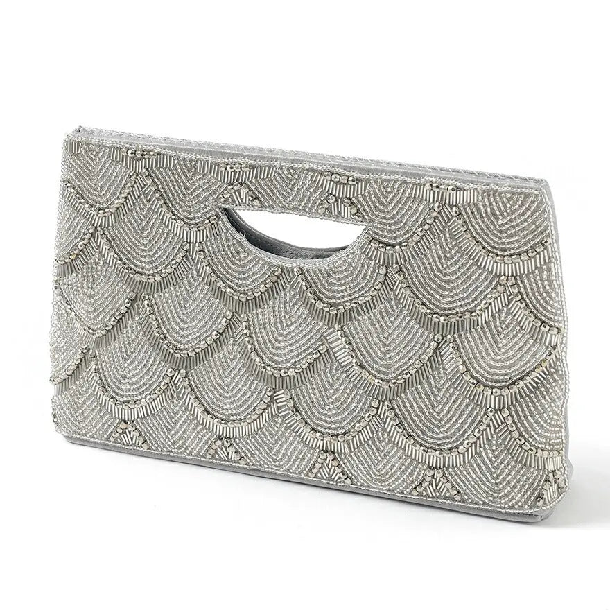 パーティーバッグ結婚式バッグレディース秋冬ビーズ刺しゅう/フェイクパール/ビーズ/スパンコール/コンパクト/2WAY小さめ