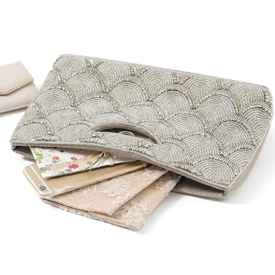 パーティーバッグ結婚式バッグレディース秋冬ビーズ刺しゅう/フェイクパール/ビーズ/スパンコール/コンパクト/2WAY小さめ