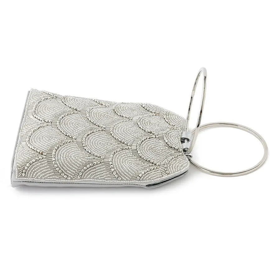 パーティーバッグ結婚式バッグレディース秋冬ビーズ刺しゅう/フェイクパール/ビーズ/スパンコール/コンパクト/2WAY小さめ