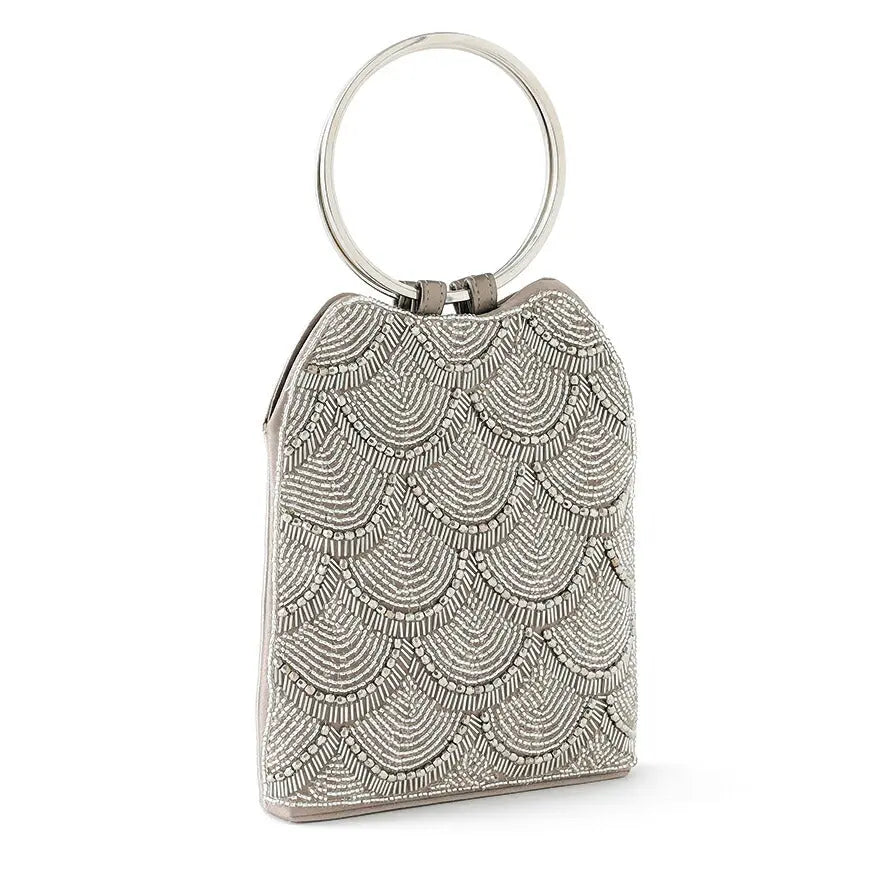 ビーズ刺繍ハンドルパーティーバッグ 結婚式 バッグ パーティーバッグ