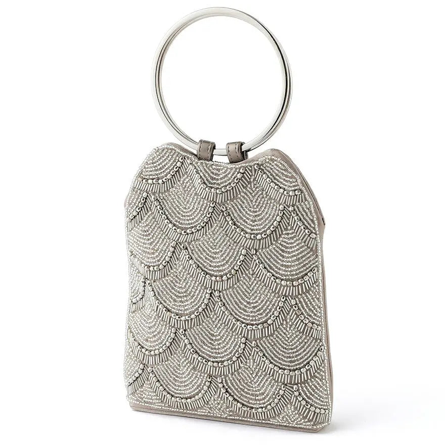 パーティーバッグ結婚式バッグレディース秋冬ビーズ刺しゅう/フェイクパール/ビーズ/スパンコール/コンパクト/2WAY小さめ