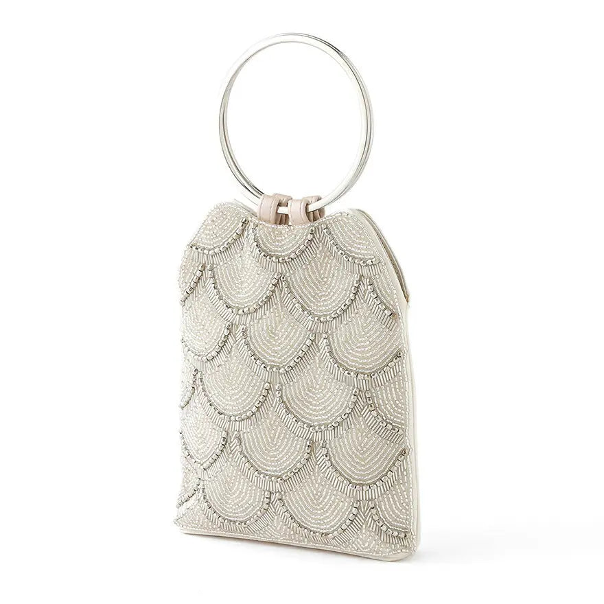 パーティーバッグ結婚式バッグレディース秋冬ビーズ刺しゅう/フェイクパール/ビーズ/スパンコール/コンパクト/2WAY小さめ