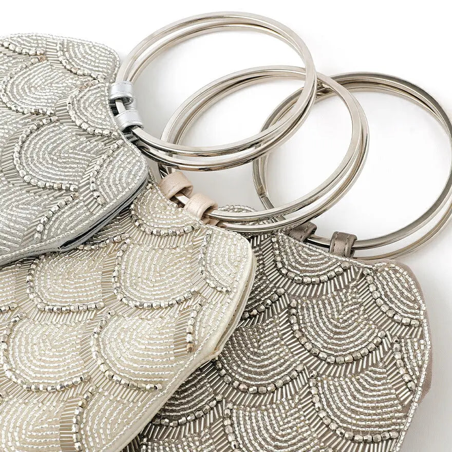 パーティーバッグ結婚式バッグレディース秋冬ビーズ刺しゅう/フェイクパール/ビーズ/スパンコール/コンパクト/2WAY小さめ