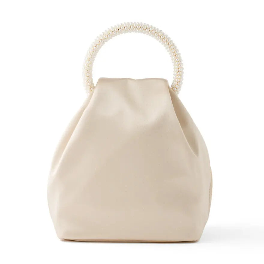 パールビーズハンドルバッグ パーティーバッグ 結婚式 バッグ レディース 春夏 お呼ばれ/パーティ/リボン/オーガンジー/キラキラ/ビーズ/2WAY パーティードレス通販TwinkleGIrls