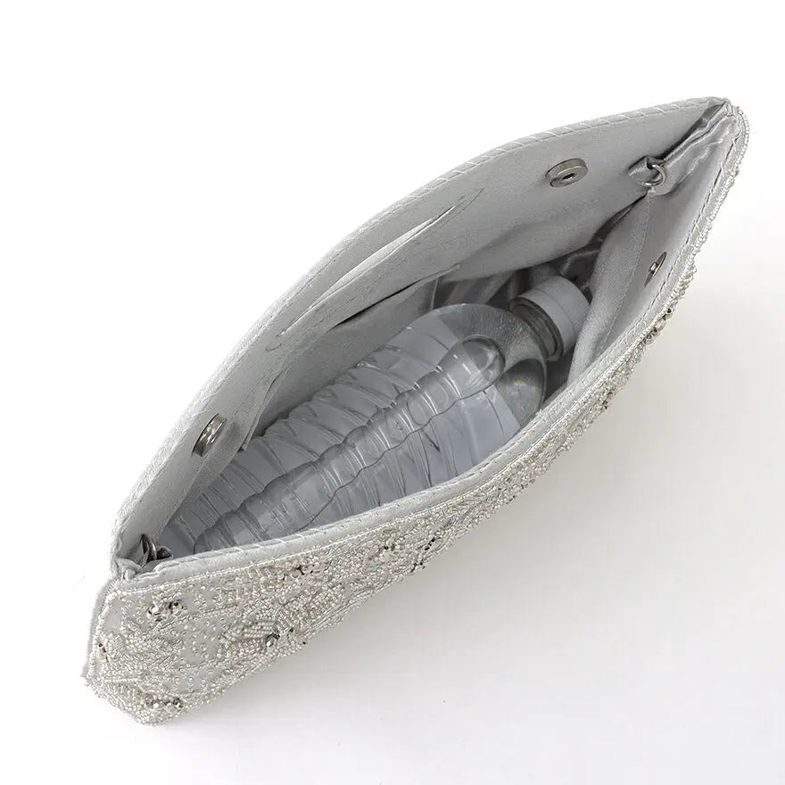 パーティーバッグ結婚式バッグレディース秋冬ビーズ刺しゅう/フェイクパール/ビーズ/スパンコール/コンパクト/2WAY小さめ