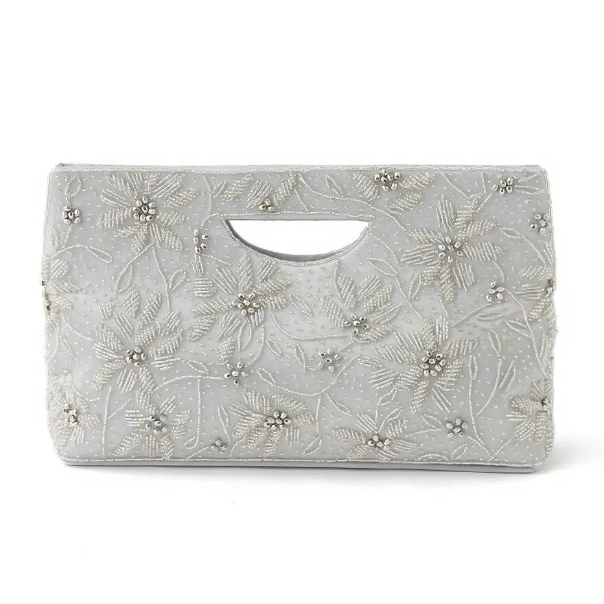 パーティーバッグ結婚式バッグレディース秋冬ビーズ刺しゅう/フェイクパール/ビーズ/スパンコール/コンパクト/2WAY小さめ