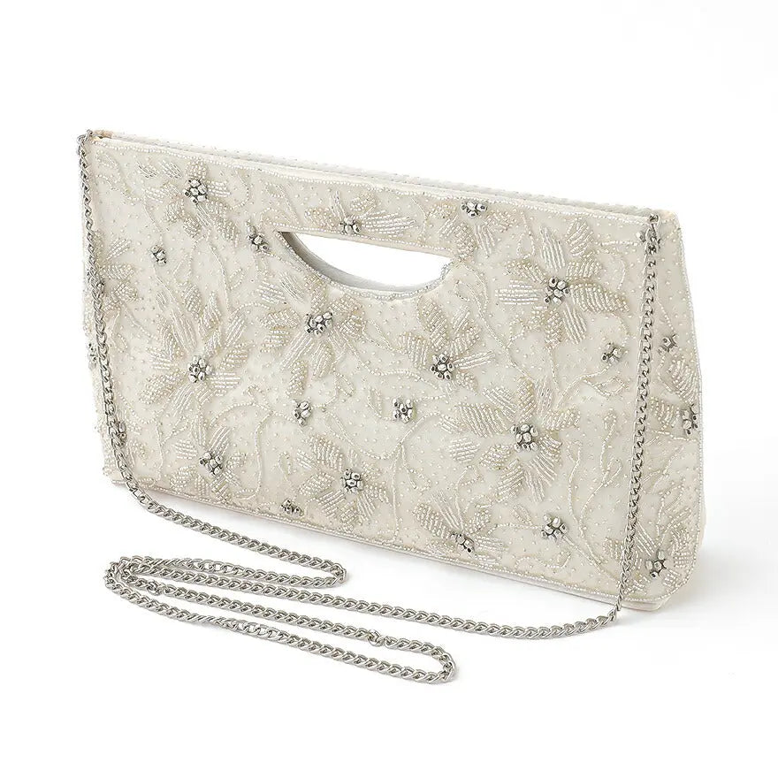 パーティーバッグ結婚式バッグレディース秋冬ビーズ刺しゅう/フェイクパール/ビーズ/スパンコール/コンパクト/2WAY小さめ