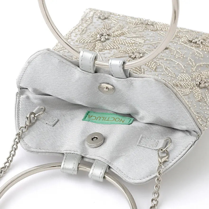 パーティーバッグ結婚式バッグレディース秋冬ビーズ刺しゅう/フェイクパール/ビーズ/スパンコール/コンパクト/2WAY小さめ