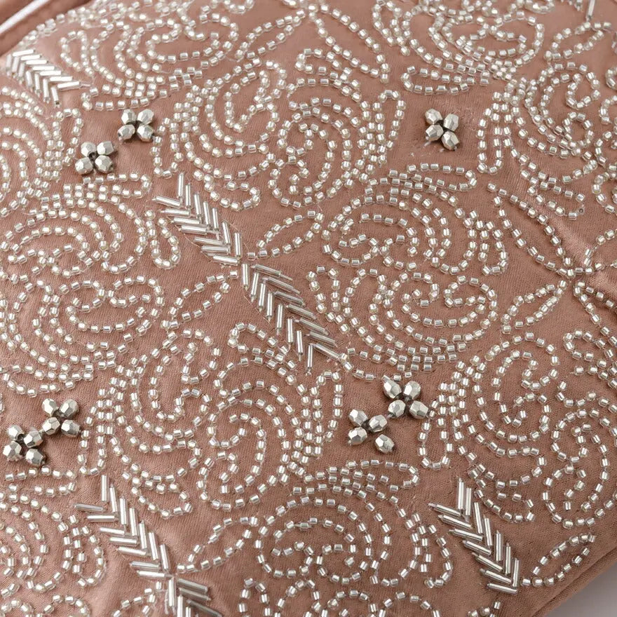 【3%OFFクーポンで10456円】リングハンドル刺繍巾着バッグパーティーバッグ結婚式バッグレディース春夏お呼ばれ/パーティ/リボン/オーガンジー/キラキラ/ビーズ/2WAY