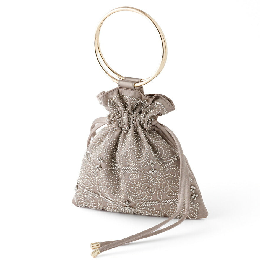 パーティーバッグ結婚式バッグレディース秋冬ビーズ刺しゅう/フェイクパール/ビーズ/スパンコール/コンパクト/2WAY小さめ