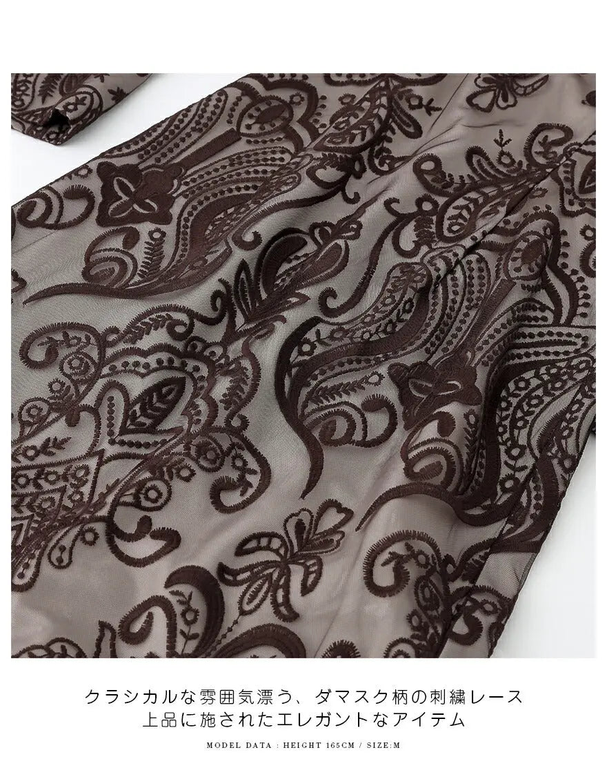 ドレスパーティードレス結婚式ワンピースお呼ばれロング春夏フォーマルプリーツパーティーレースロングドレス袖あり大きいサイズ