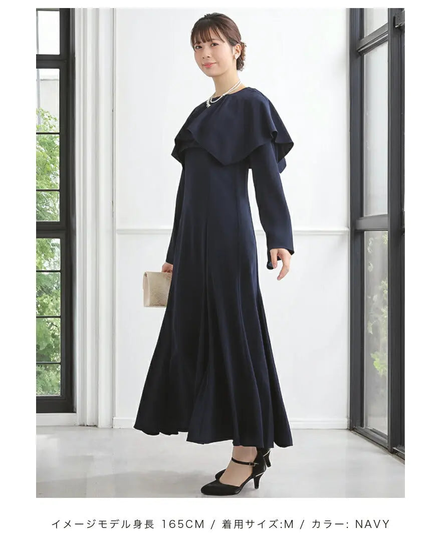 ドレスパーティードレス結婚式ワンピースお呼ばれロング春夏フォーマルプリーツパーティーレースロングドレス袖あり大きいサイズ