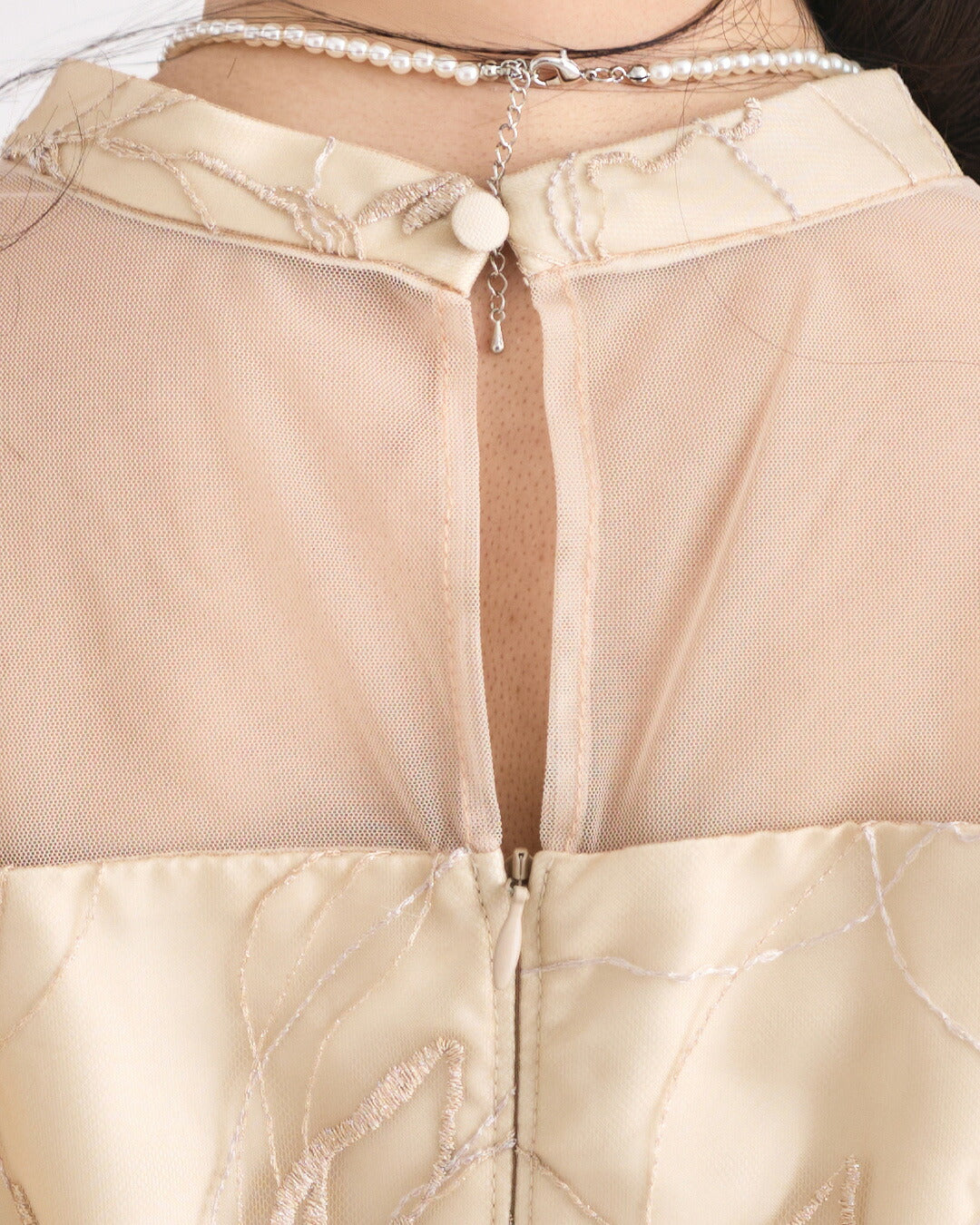 ドレスパーティードレス結婚式ワンピースお呼ばれロング春夏フォーマルプリーツパーティーレースロングドレス袖あり大きいサイズ