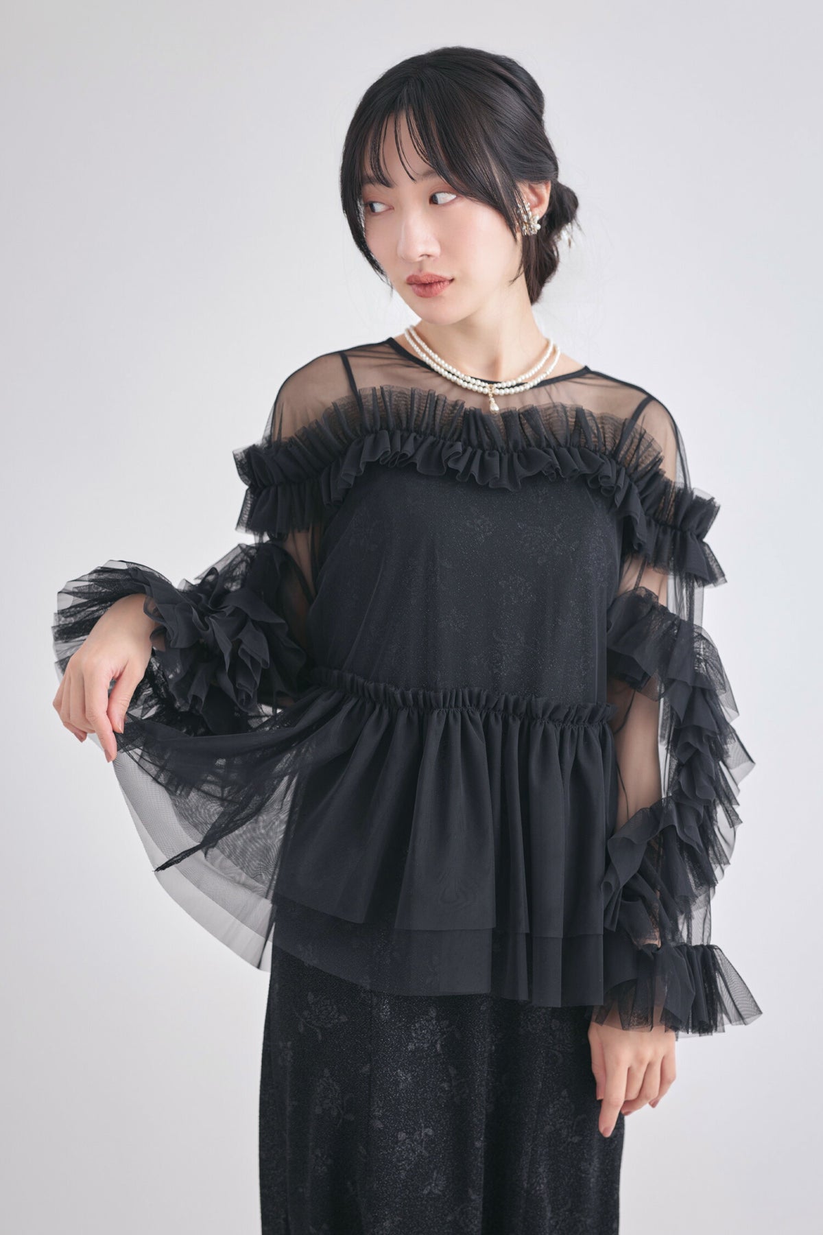 ドレスパーティードレス結婚式ワンピースお呼ばれロング春夏フォーマルプリーツパーティーレースロングドレス袖あり大きいサイズ