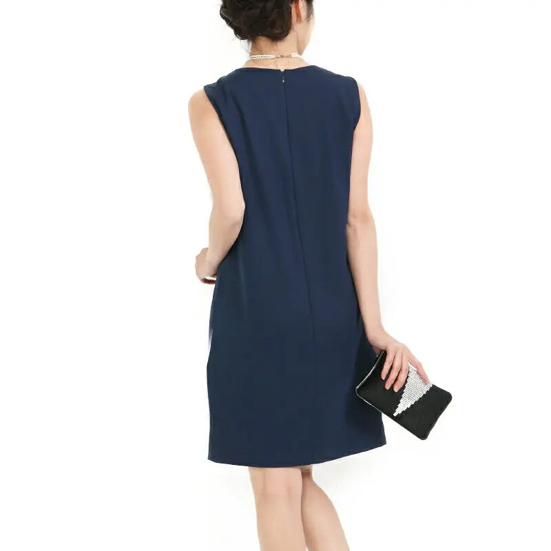 パーティードレス結婚式ドレス【全３色】リボンデザインＩラインノースリーブワンピース!!お呼ばれに人気のドレス☆ドレス結婚式お呼ばれパーティーブライズメイド二次会2次会パーティ通販Dress楽天服装お呼ばれ服パーティドレス送料無料