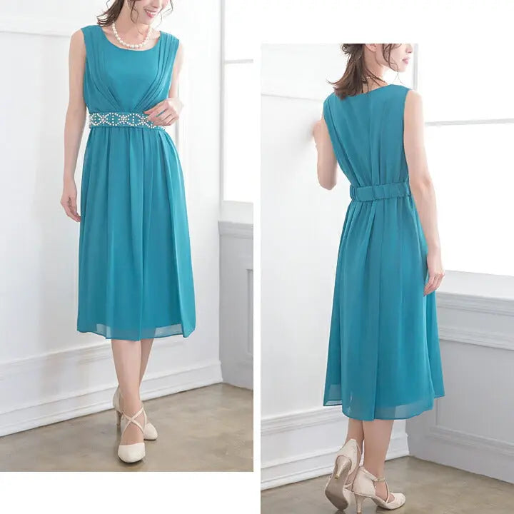 パーティードレス結婚式ドレスカシュクール＆ミモレ丈のフィット＆フレアドレス!!お呼ばれにスレンダーラインの全3色☆ドレス結婚式お呼ばれパーティーブライズメイド二次会2次会パーティ通販Dress楽天服装お呼ばれ服パーティドレス送料無料