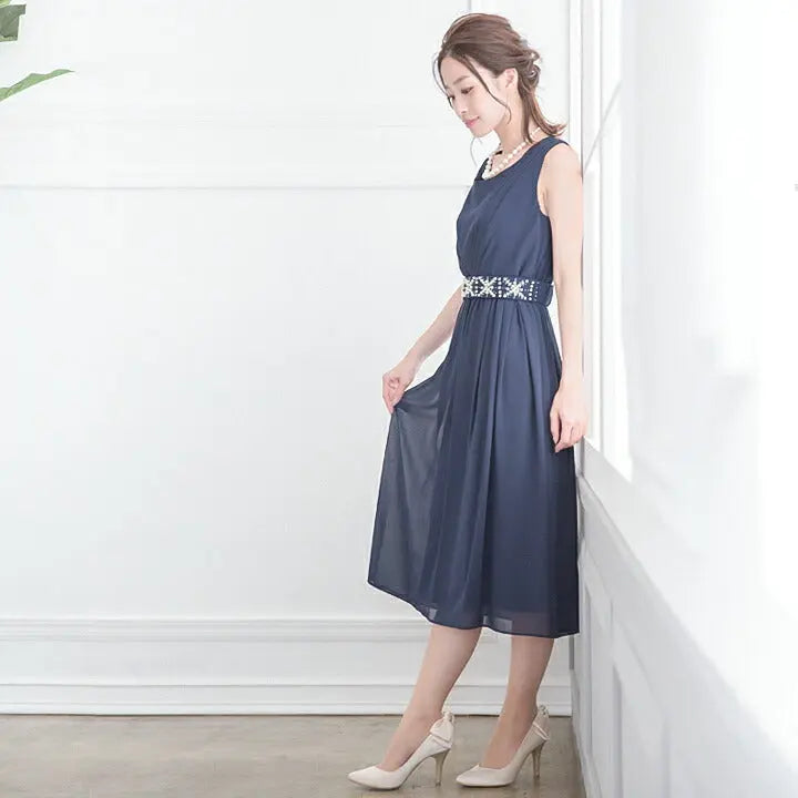 パーティードレス結婚式ドレスカシュクール＆ミモレ丈のフィット＆フレアドレス!!お呼ばれにスレンダーラインの全3色☆ドレス結婚式お呼ばれパーティーブライズメイド二次会2次会パーティ通販Dress楽天服装お呼ばれ服パーティドレス送料無料