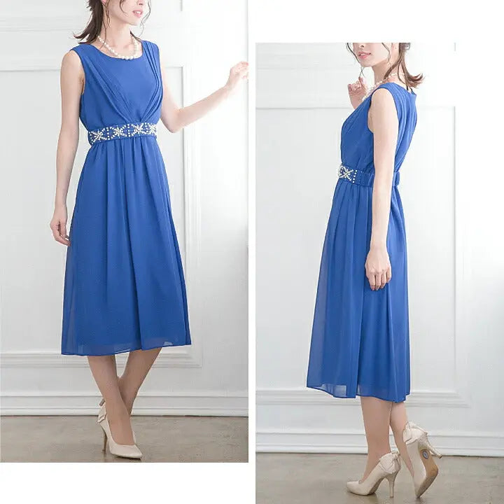 パーティードレスミモレ丈ロング丈結婚式ワンピースドレスお呼ばれシフォン/サテン/パール/ビジュー/ベルト/カシュクール/グリーン/ネイビー/ブラック/M/L/LL/2L/9号/11号/13号/15号/