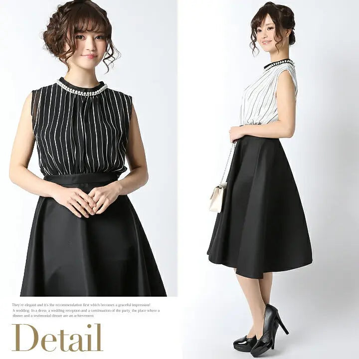 パーティードレス結婚式ワンピースミモレ丈ドレス披露宴お呼ばれAライン