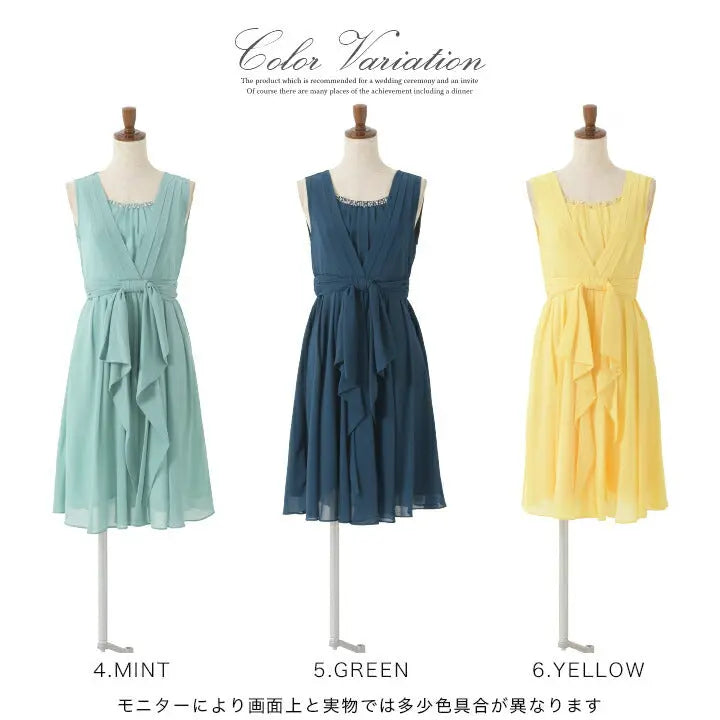 パーティードレス結婚式ワンピースドレス大きいサイズAラインビジューパーティドレス