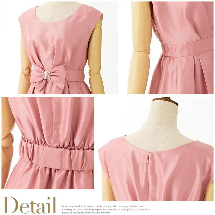 パーティードレスワンピース結婚式Mサイズ30代秋冬結婚式20代ドレス結婚式ゲスト大人女子二次会MサイズMオーガンジーシャンタンリボンドレスリボン