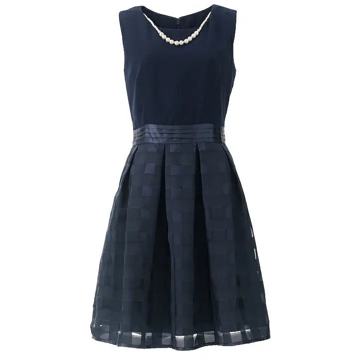 パーティードレス  ワンピース 結婚式 Mサイズ  30代 春夏 結婚式 20代 ドレス 結婚式 ゲスト 大人女子 二次会  ネイビー ドレス  パーティドレス シフォン  ラッフル サテン 9号 オーガンジー チェック柄 パーティードレス通販TwinkleGIrls