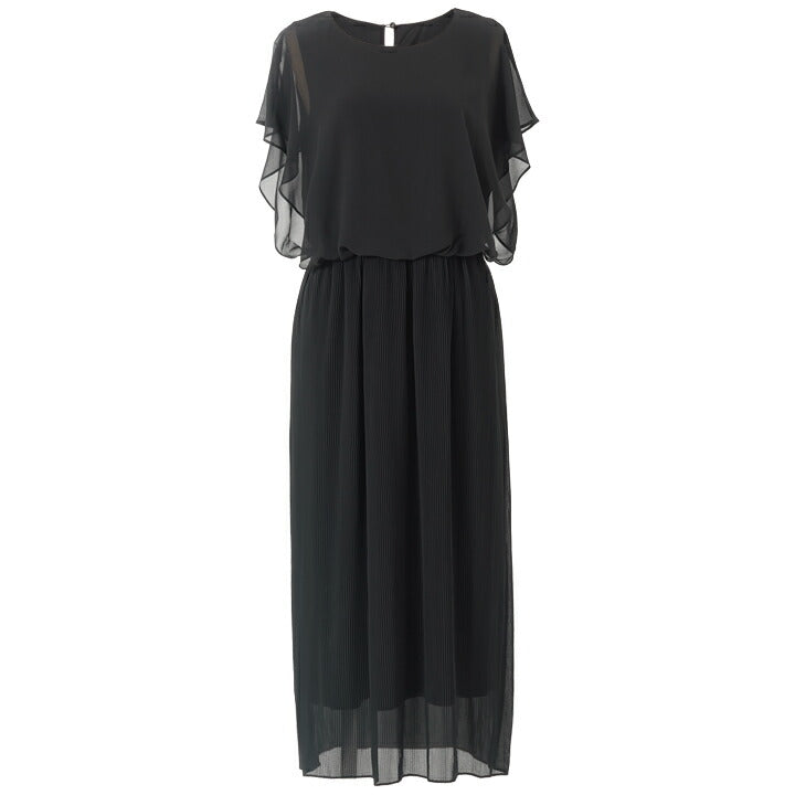 パーティードレス ミモレ丈 袖あり 膝丈 結婚式 ワンピース  ロング パーティドレス 20代 30代 ドレス ゲスト 大人 二次会 長袖 ネイビー パーティードレス通販TwinkleGIrls