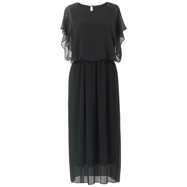 パーティードレス ミモレ丈 袖あり 膝丈 結婚式 ワンピース  ロング パーティドレス 20代 30代 ドレス ゲスト 大人 二次会 長袖 ネイビー パーティードレス通販TwinkleGIrls