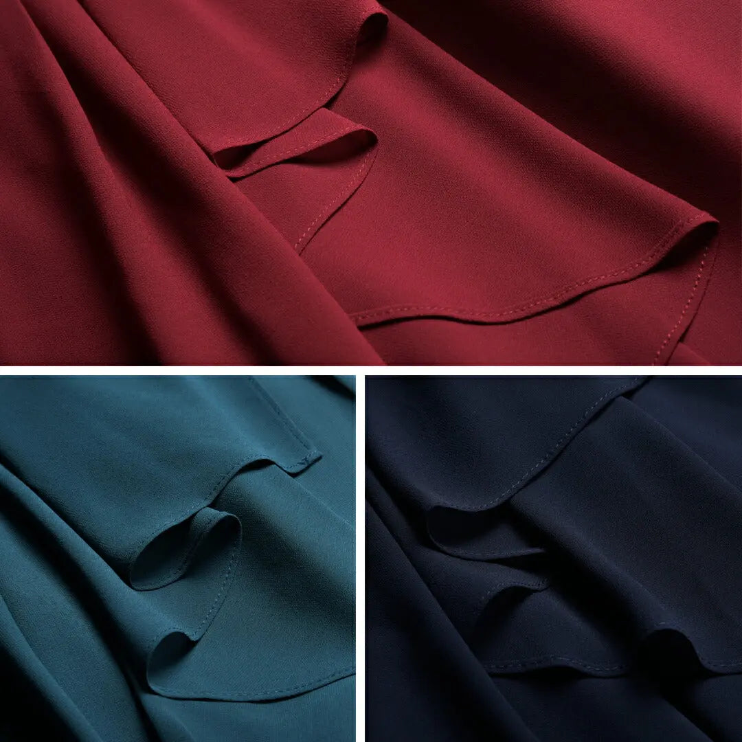 結婚式ワンピースパーティードレスミモレ丈ロング丈袖ありレディースドレスミモレ丈ワンピース